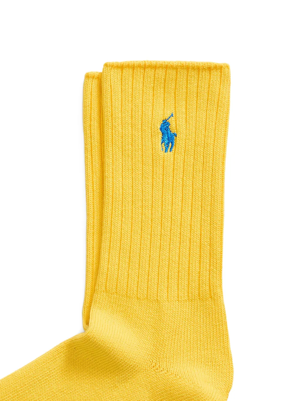  Polo Ralph Lauren Ribbed-embroidered Socks - Yellow 
