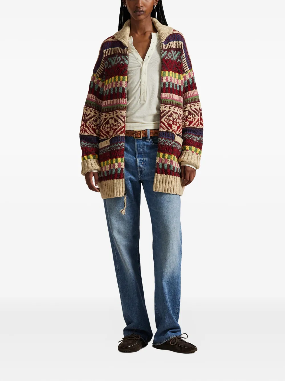 Polo Ralph Lauren Vest met sjaalkraag en rits Rood