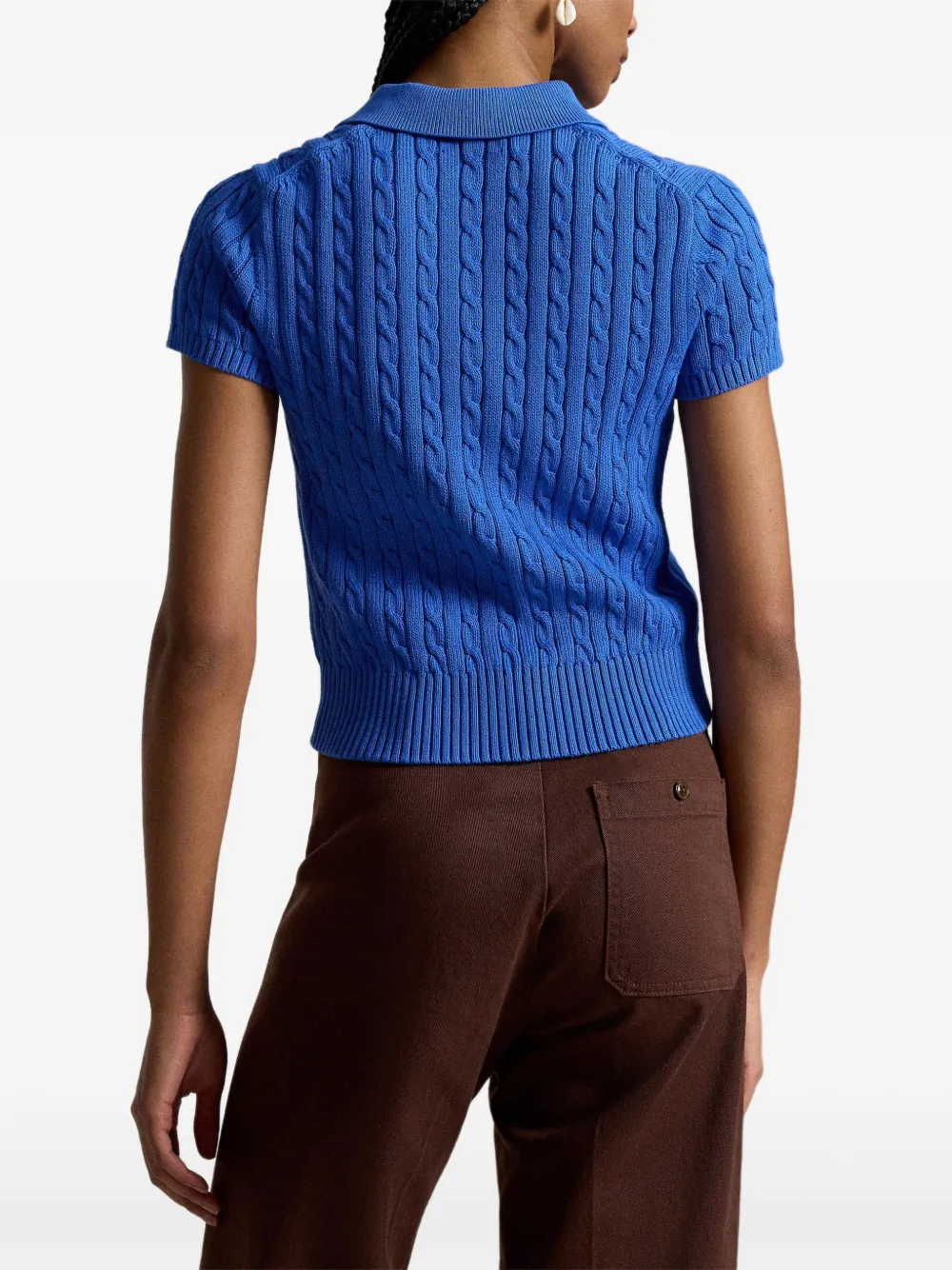 Polo Ralph Lauren Kabelgebreid poloshirt Blauw