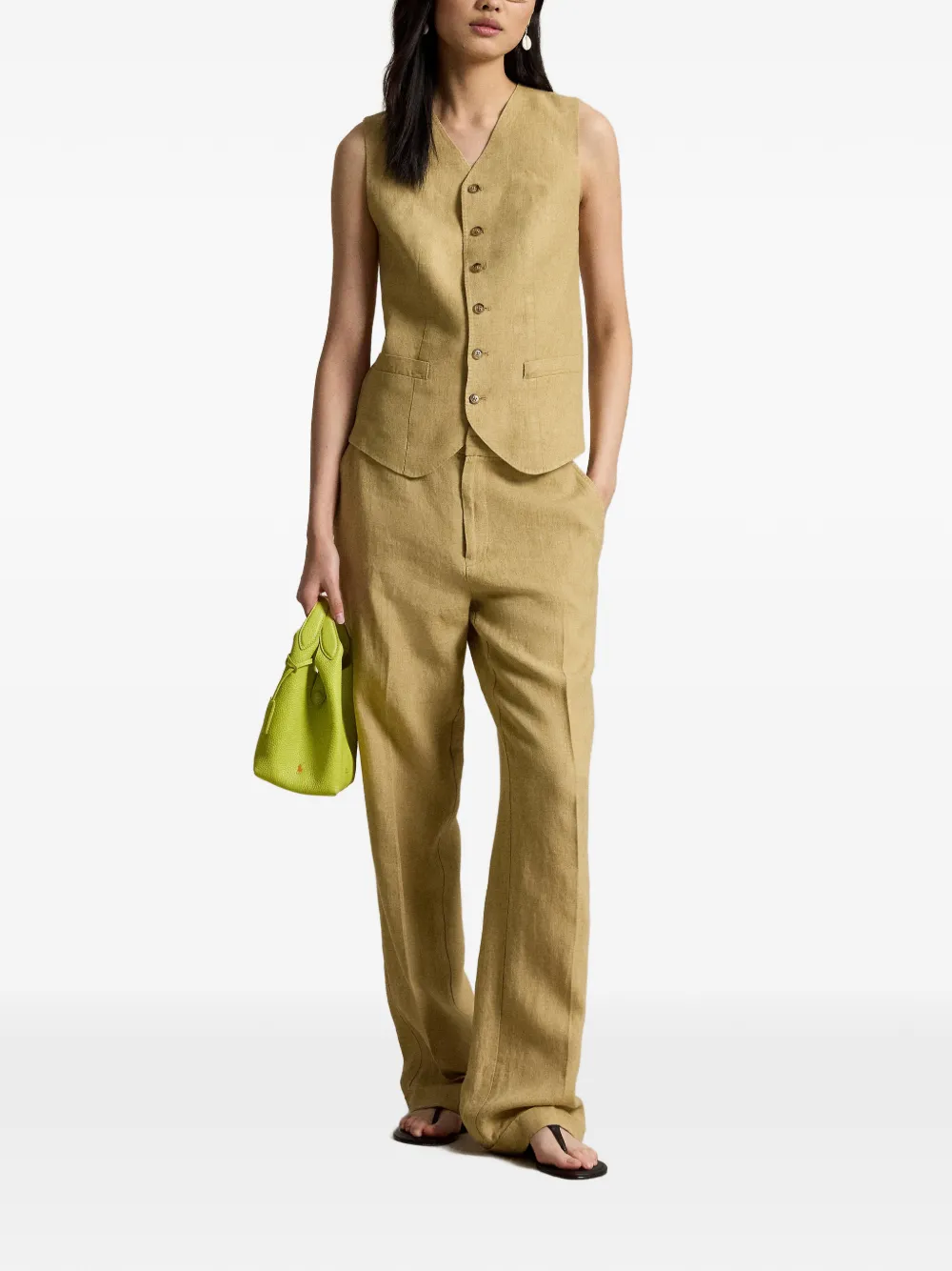 Polo Ralph Lauren V-neck Waistcoat in Neutrals, view 2