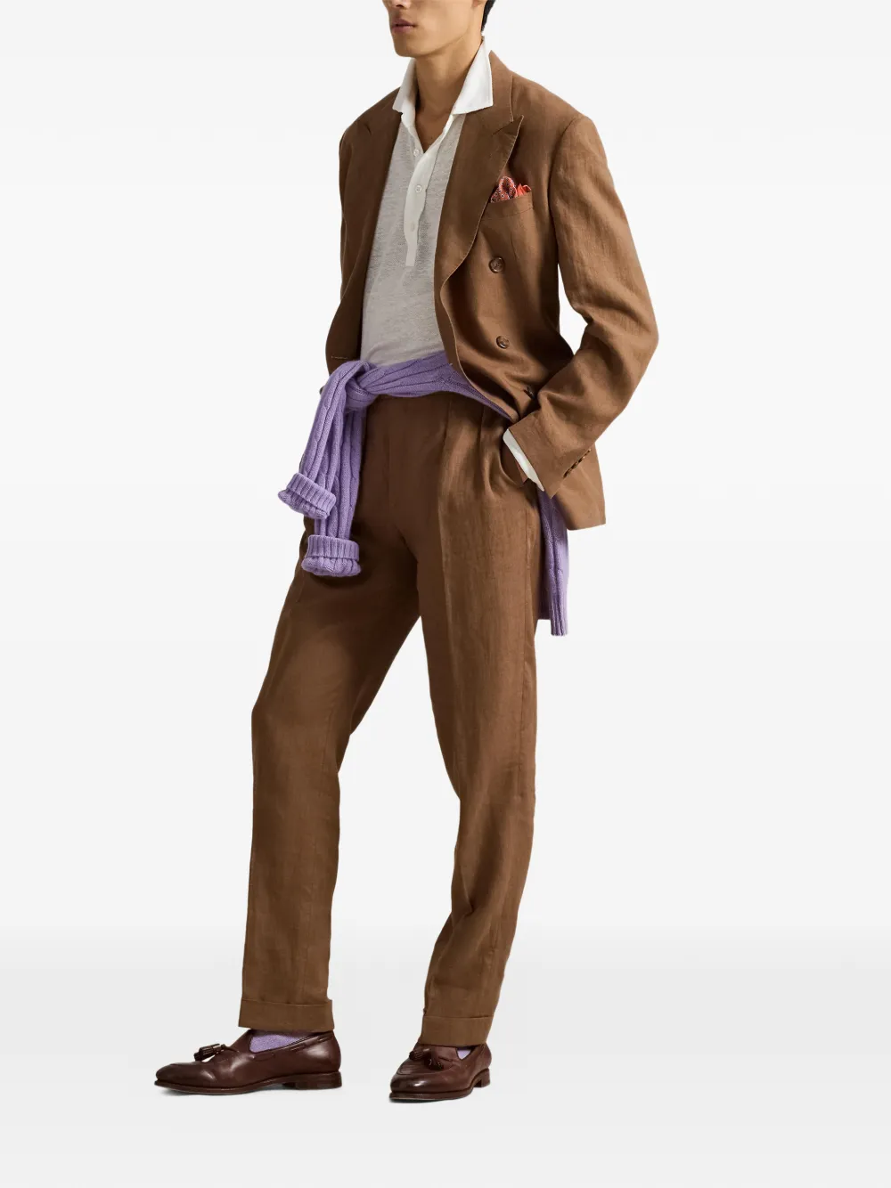  Polo Ralph Lauren Double-breasted Blazer - Brown 
