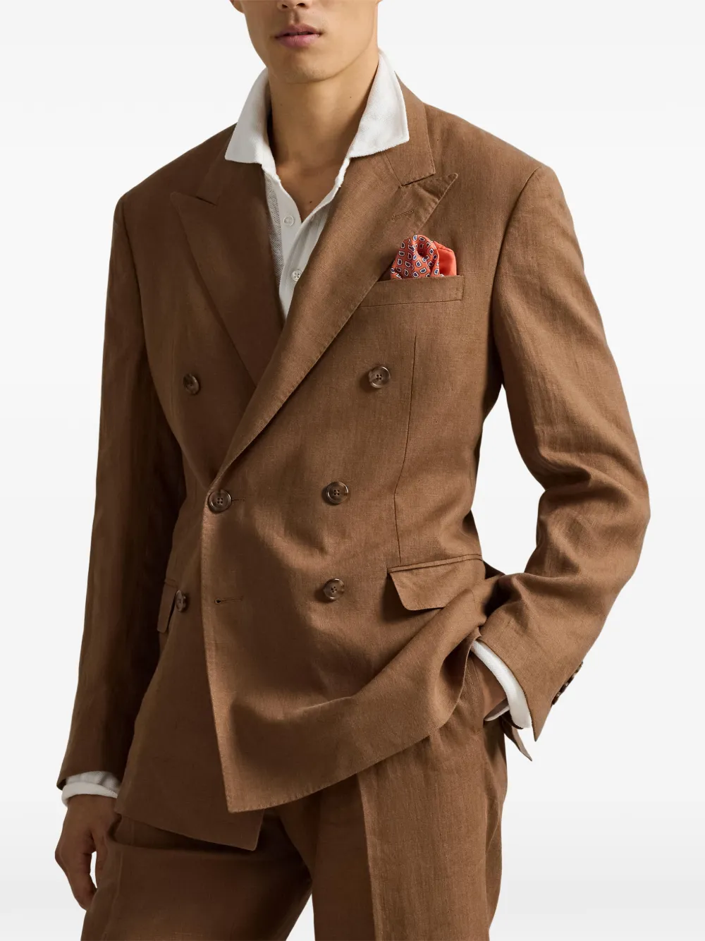  Polo Ralph Lauren Double-breasted Blazer - Brown 