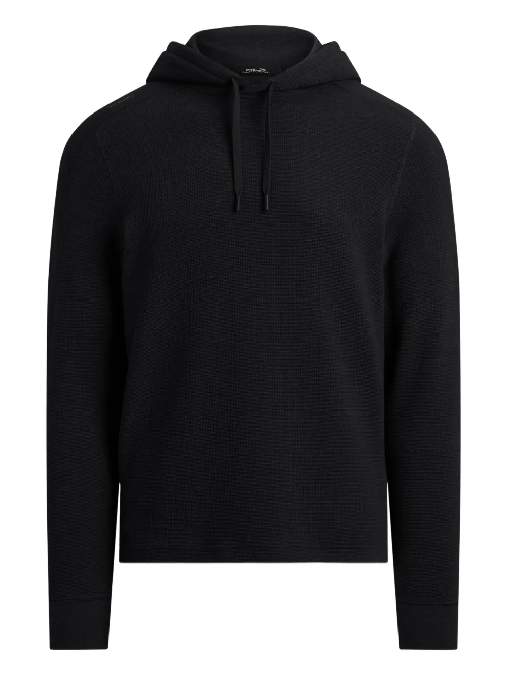 RLX Ralph Lauren waffle-knit drawstring hoodie - Black