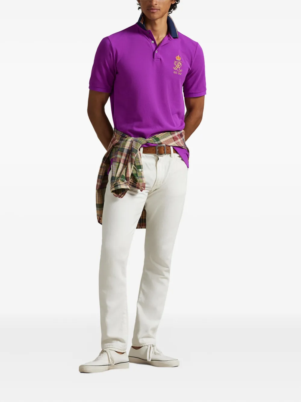 Polo Ralph Lauren Poloshirt met borduurwerk Paars