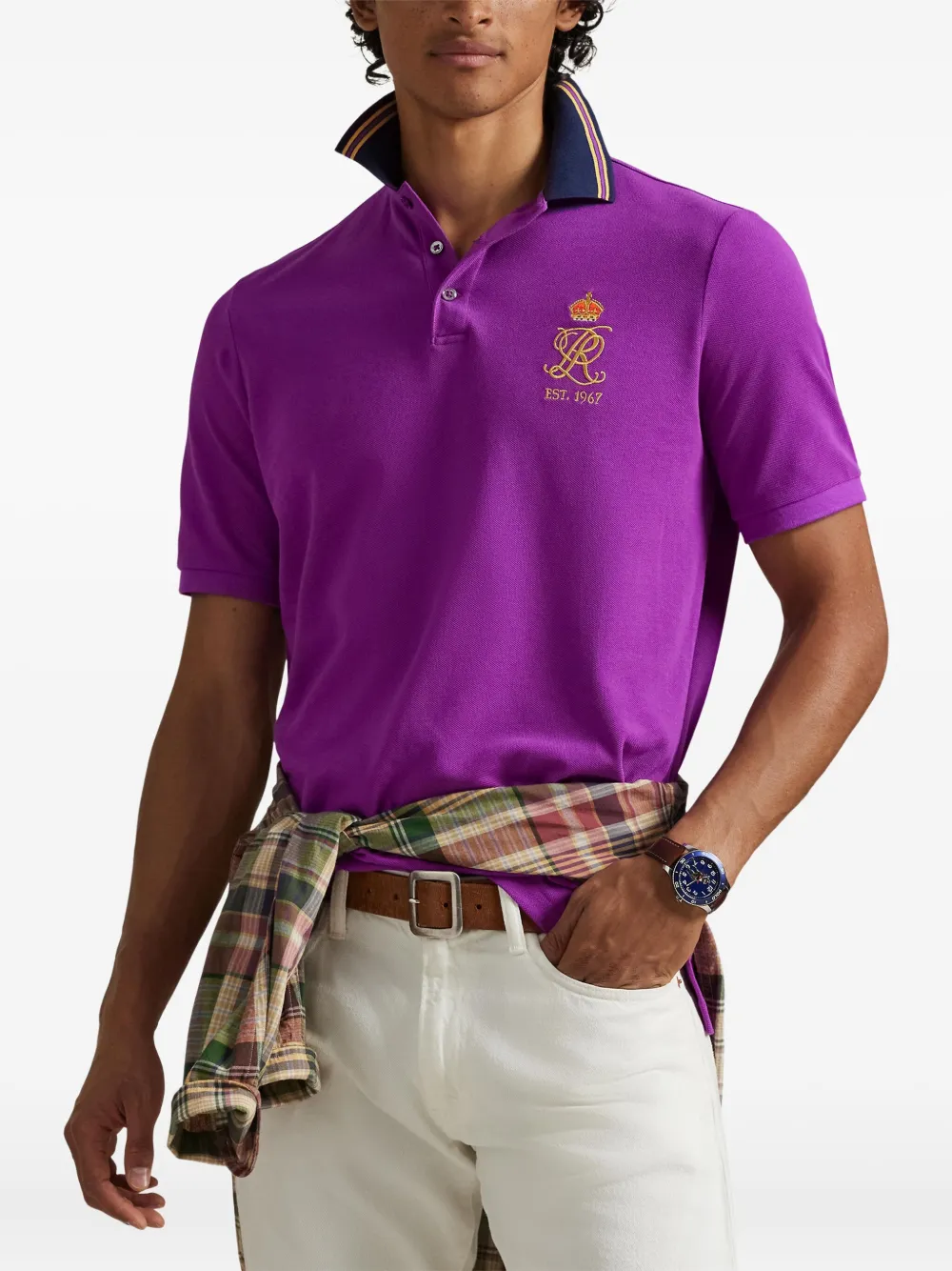 Polo Ralph Lauren Poloshirt met borduurwerk Paars