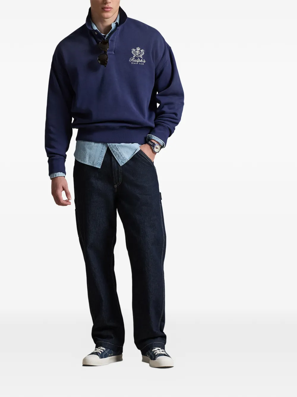 Polo Ralph Lauren Sweater met logodetail Blauw