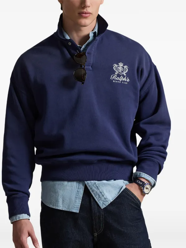 Polo Ralph Lauren log-detail Sweatshirt | Blue | FARFETCH NO