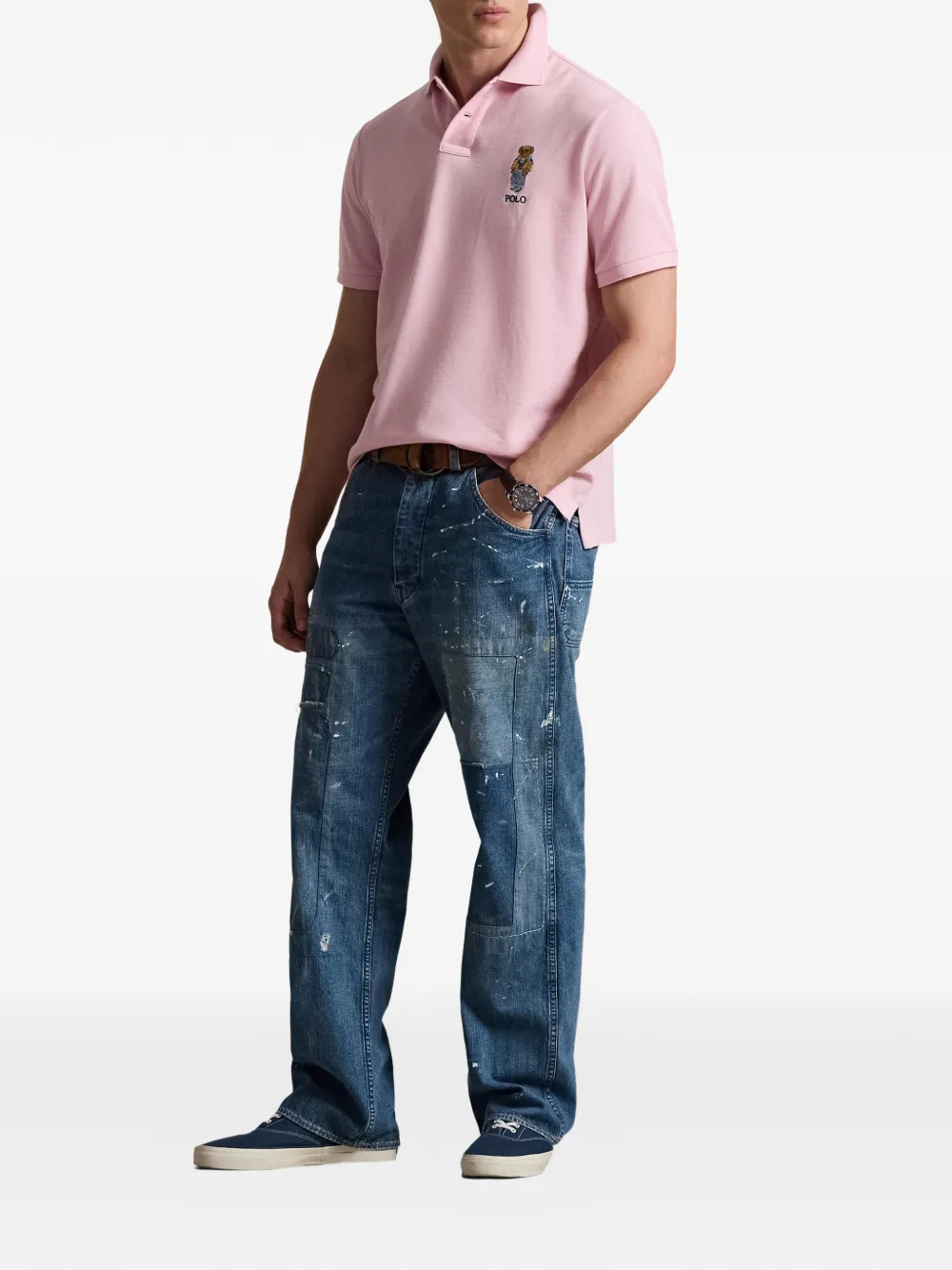 Polo Ralph Lauren Polo Bear overhemd met logo Roze