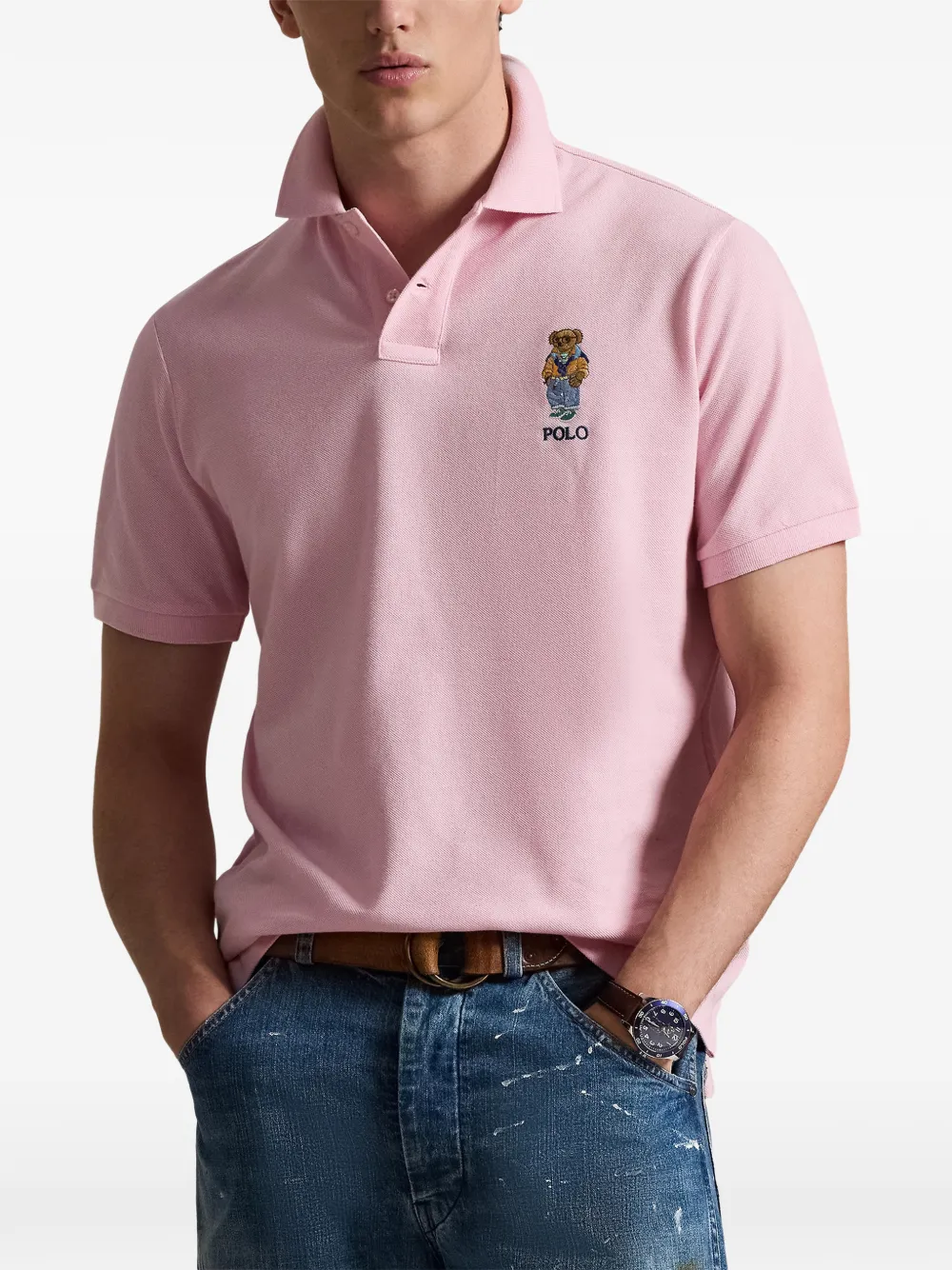 Polo Ralph Lauren Polo Bear overhemd met logo Roze