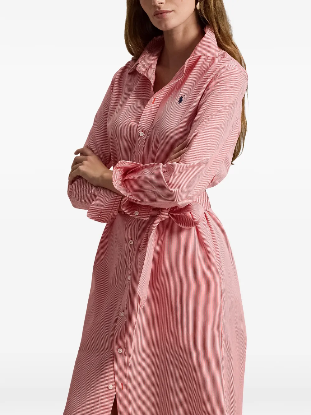 Polo Ralph Lauren Midi-jurk met ceintuur Roze