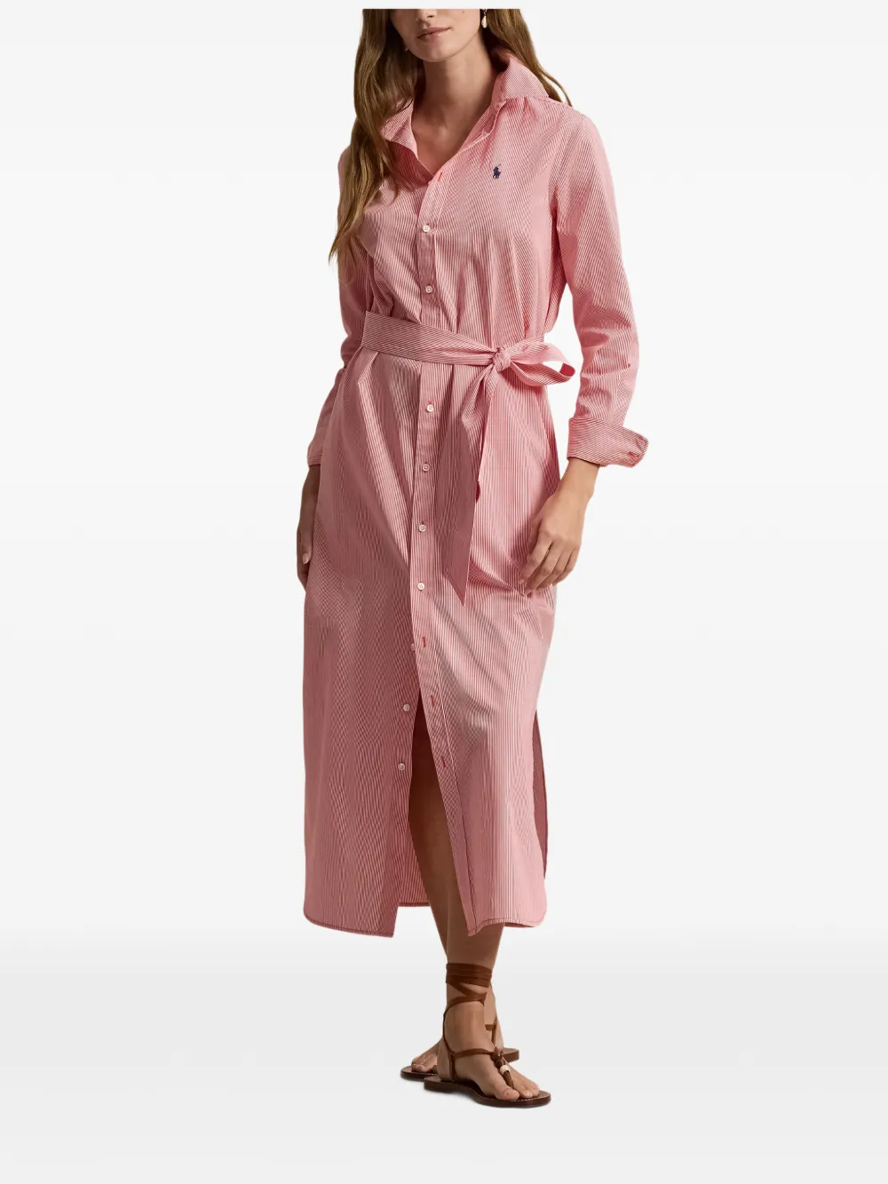 Polo Ralph Lauren Midi-jurk met ceintuur Roze