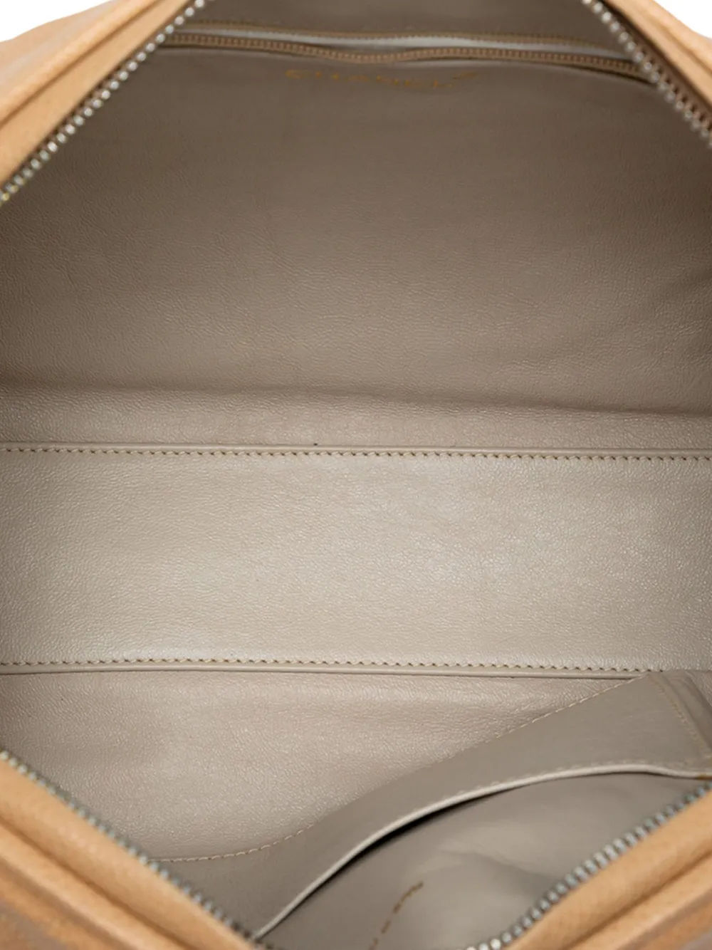 Pre-owned Chanel 1994-1996 Cc Quilted Caviar Camera Bag Shoulder Bag In Brown