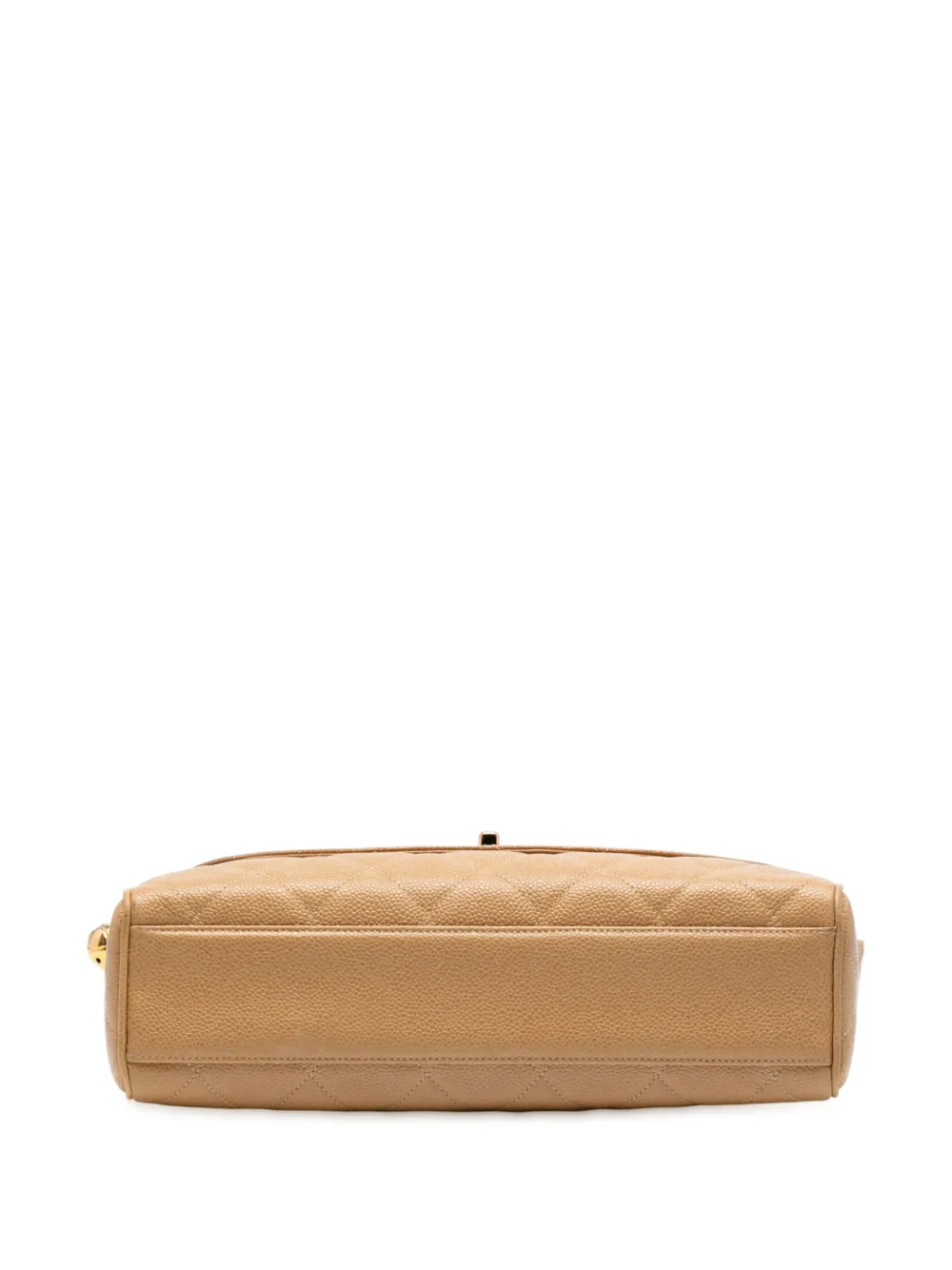 Pre-owned Chanel 1994-1996 Cc Quilted Caviar Camera Bag Shoulder Bag In Brown