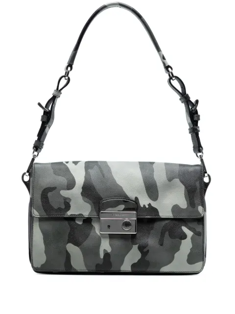 Prada Pre-Owned 2000-2025 Saffiano Camouflage Sound Lock shoulder bag