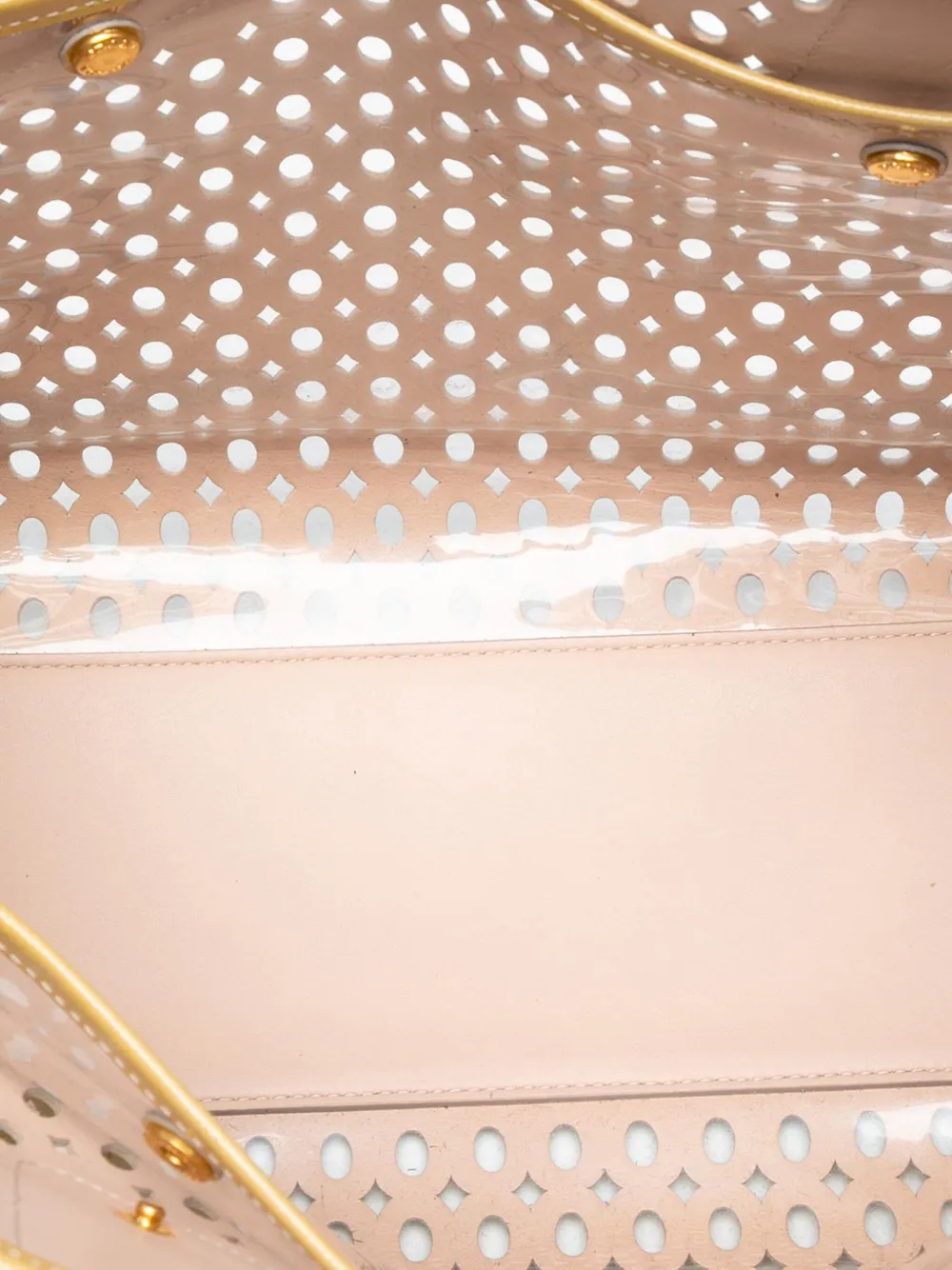 PRADA Pre-owned 2000-2025 Saffiano Vernice Fori Perforated Tote Bag In Yellow