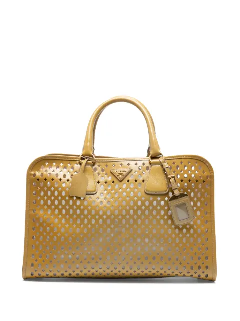 Prada Pre-Owned 2000-2025 Saffiano Vernice Fori Perforated tote bag