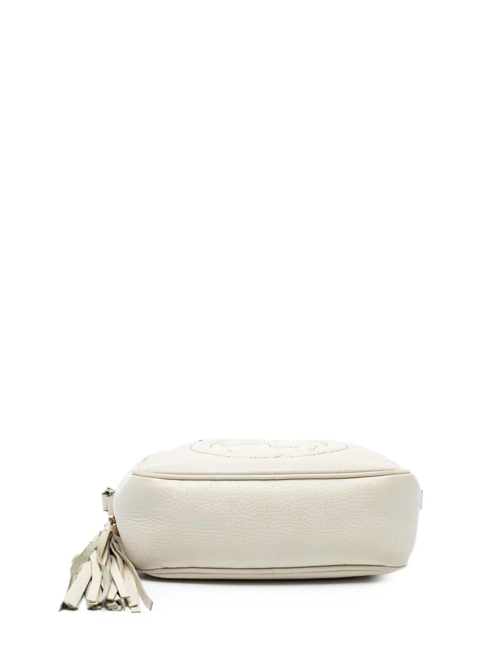 Pre-owned Gucci 2016-2025 Leather Soho Disco Crossbody Bag In White