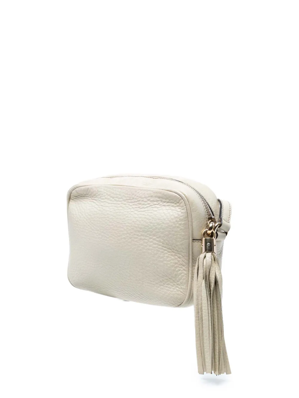 Pre-owned Gucci 2016-2025 Leather Soho Disco Crossbody Bag In White