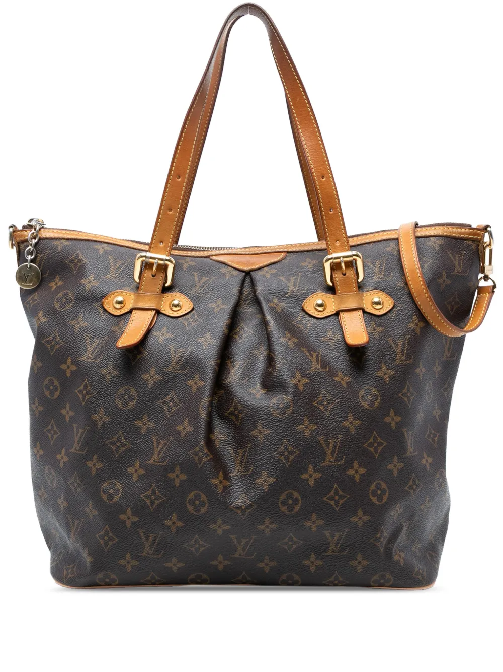 Pre-owned Louis Vuitton 2007 Monogram Palermo Gm Satchel In Brown
