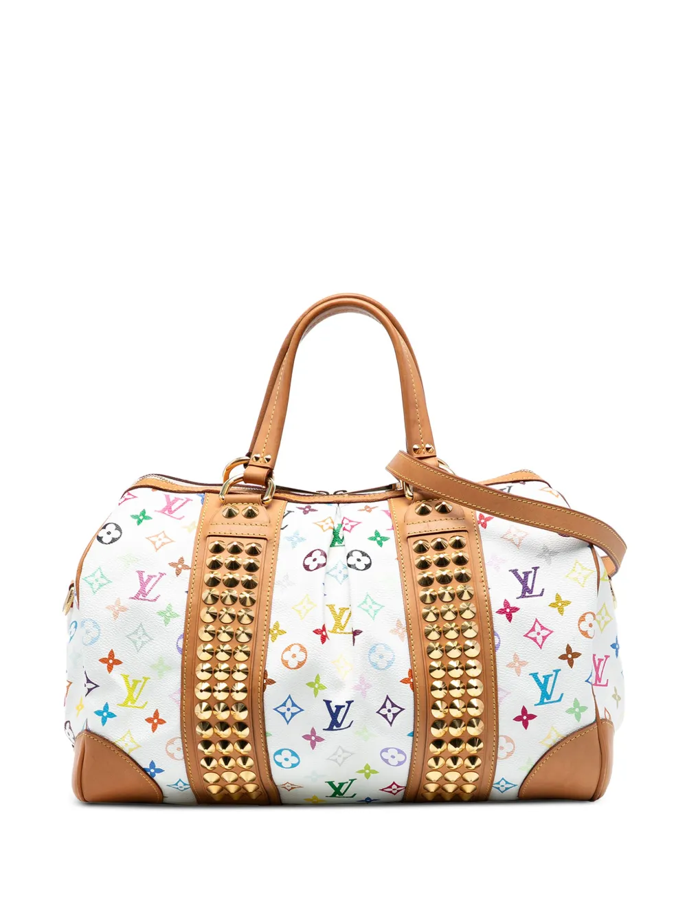 Louis Vuitton Pre-Owned 2009 モノグラム マルチカラー コートニー GM サッチェルバッグ - ホワイト Louis Vuitton Pre-Owned 2009 モノグラム マルチカラー コートニー GM サッチェルバッグ - ホワイト