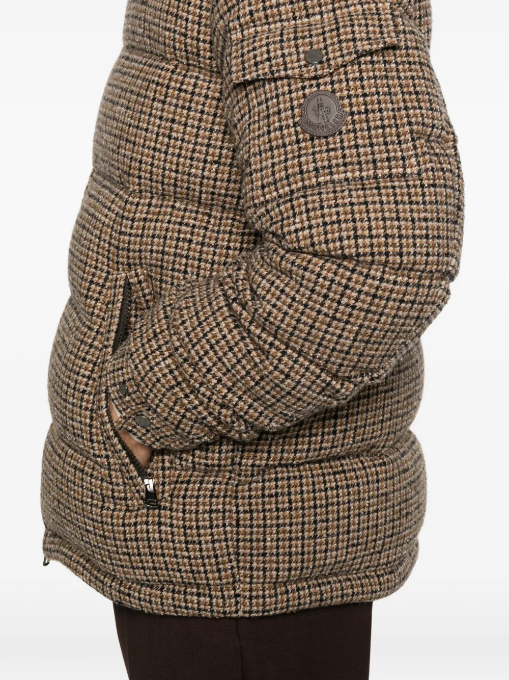 Moncler hooded check-patterned jacket Bruin