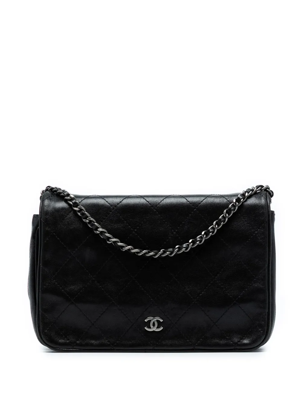 CHANEL Pre-Owned 2013‐2014 ココマーク マトラッセ ラムスキン フルフラップ ウォレットオンチェーン CHANEL Pre-Owned 2013‐2014 ココマーク マトラッセ ラムスキン フルフラップ ウォレットオンチェーン