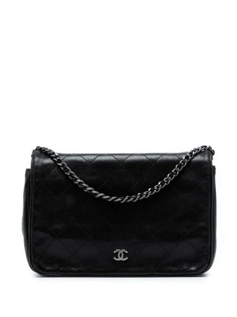 CHANEL Pre-Owned 2013-2014 CC Quilted Lambskin Full Flap Wallet on Chain crossbody bag