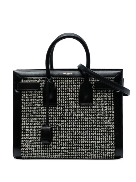 Saint Laurent Pre-Owned 2014 Small Tweed Houndstooth Sac De Jour satchel