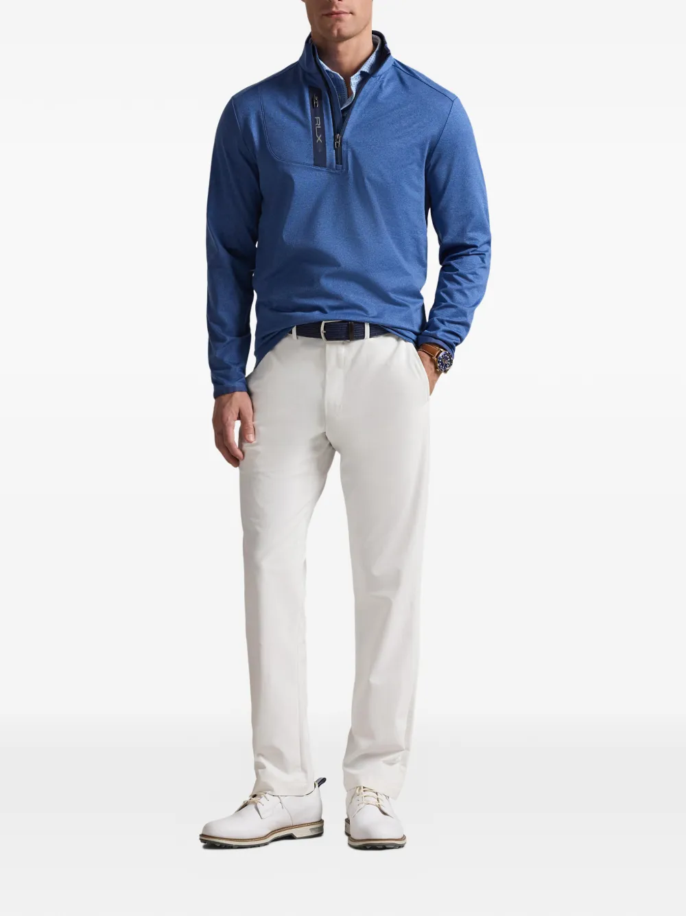 mock-neck sweatshirt