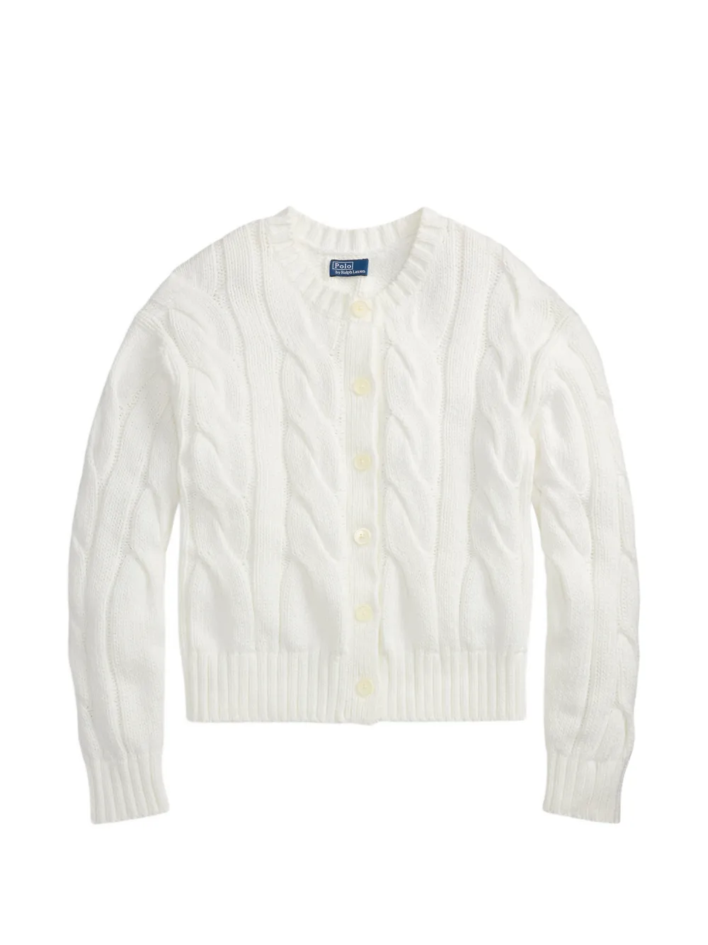 Polo Ralph Lauren Cardigan in maglia a trecce - Bianco