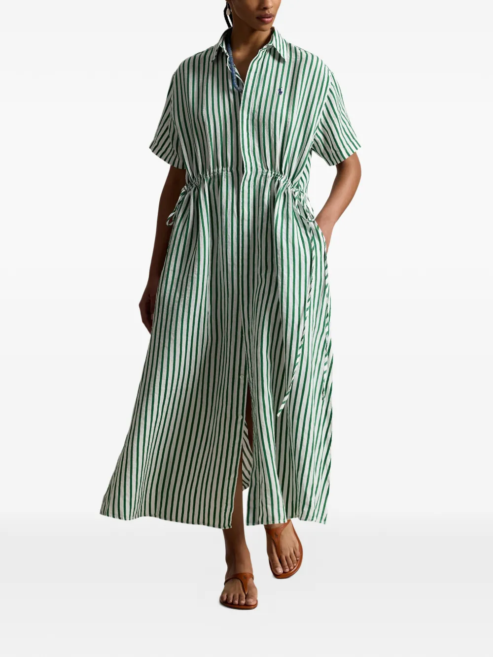 Polo Ralph Lauren Gestreepte maxi-jurk Groen