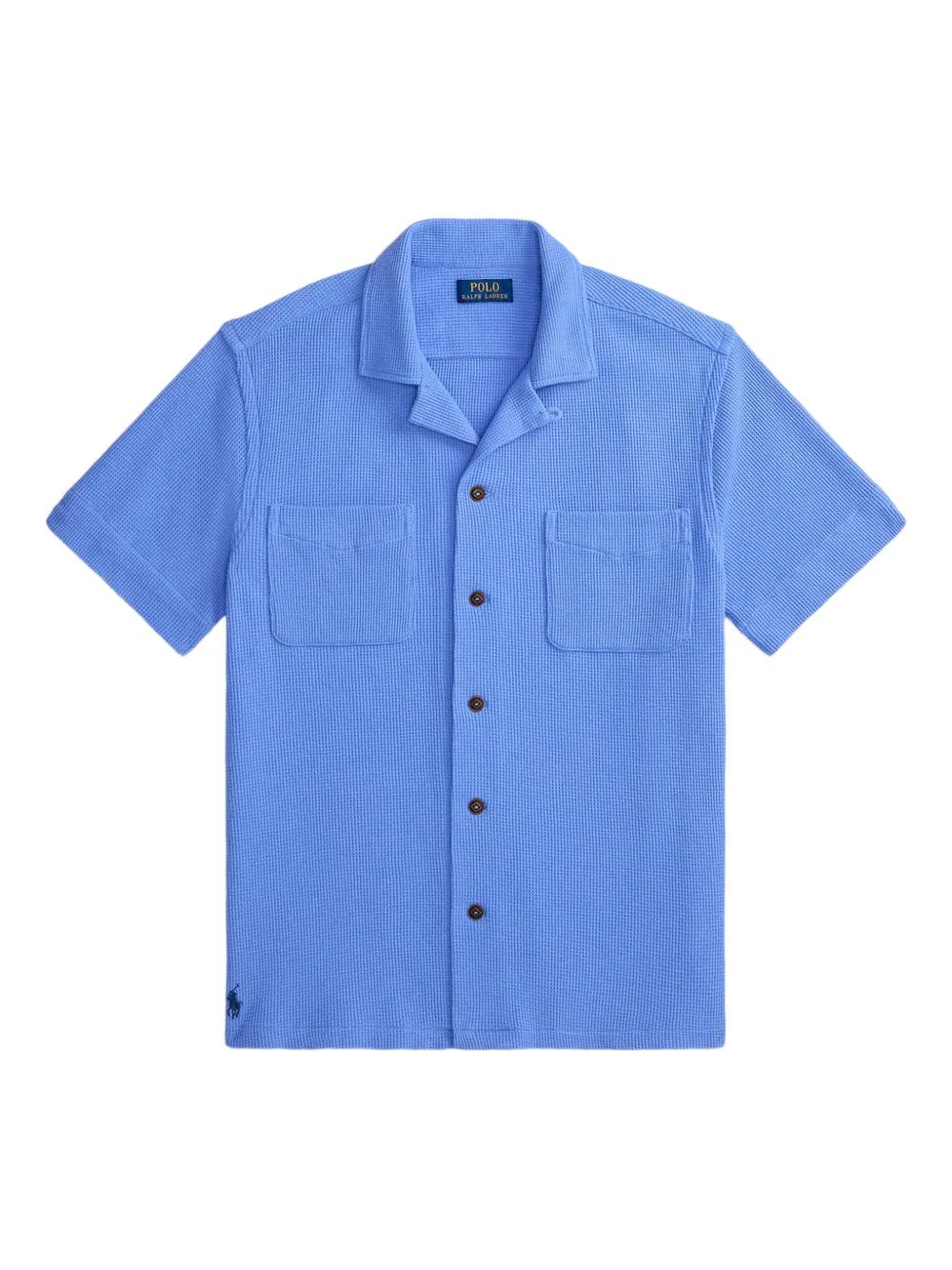 Polo Ralph Lauren Hemd mit Waffelstrick-Muster - Blau