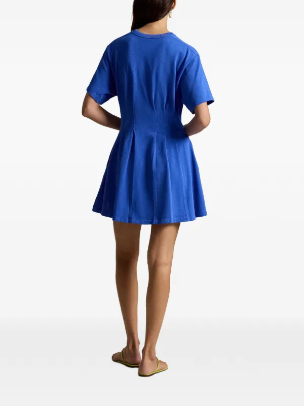 Polo Ralph Lauren Polo Pony-embroidered T-shirt Dress | Blue | FARFETCH
