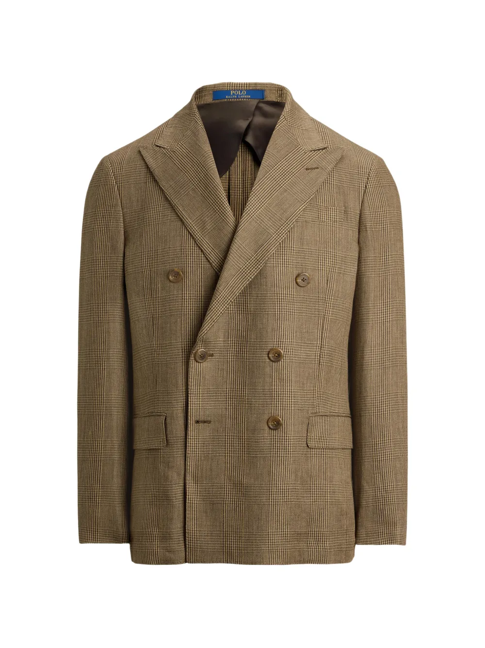 Polo Ralph Lauren Glen-plaid double-breasted blazer - Toni neutri