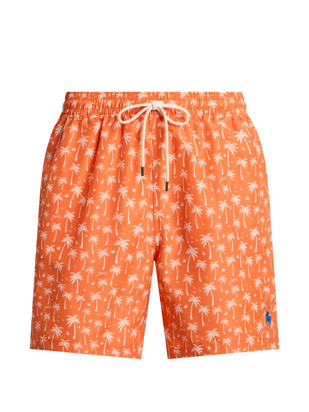 Polo Ralph Lauren Bestickte Badeshorts mit Palmenmuster - Orange