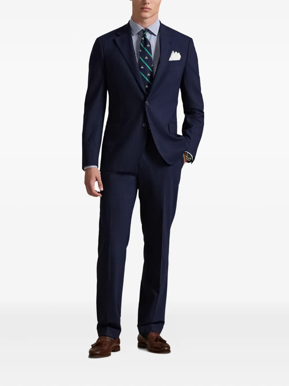 Polo Ralph Lauren Chester broek met krijtstreep Blauw