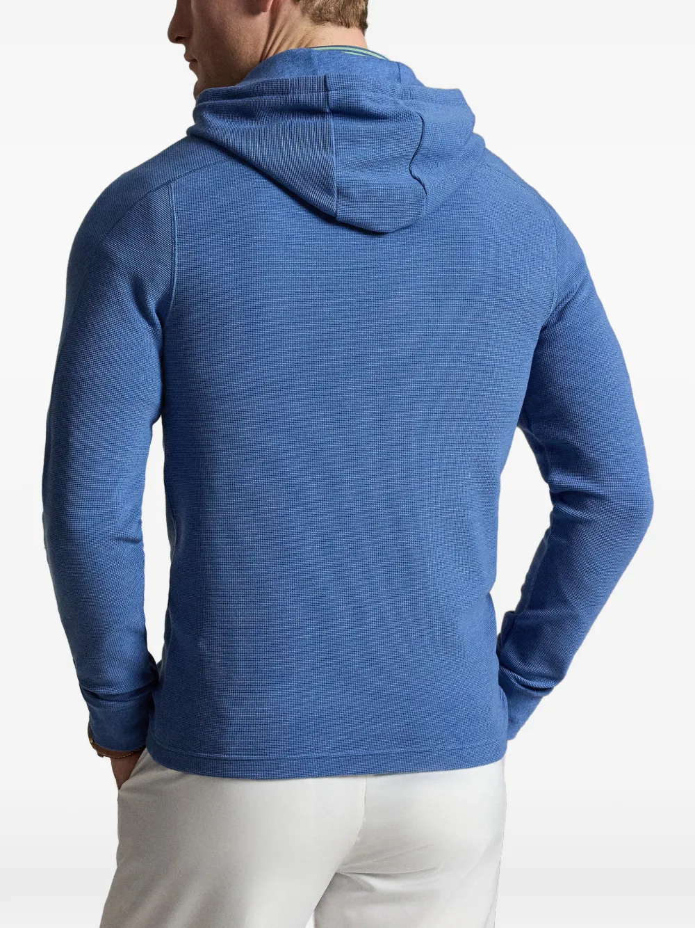 RLX Ralph Lauren Wafelgebreide hoodie Blauw