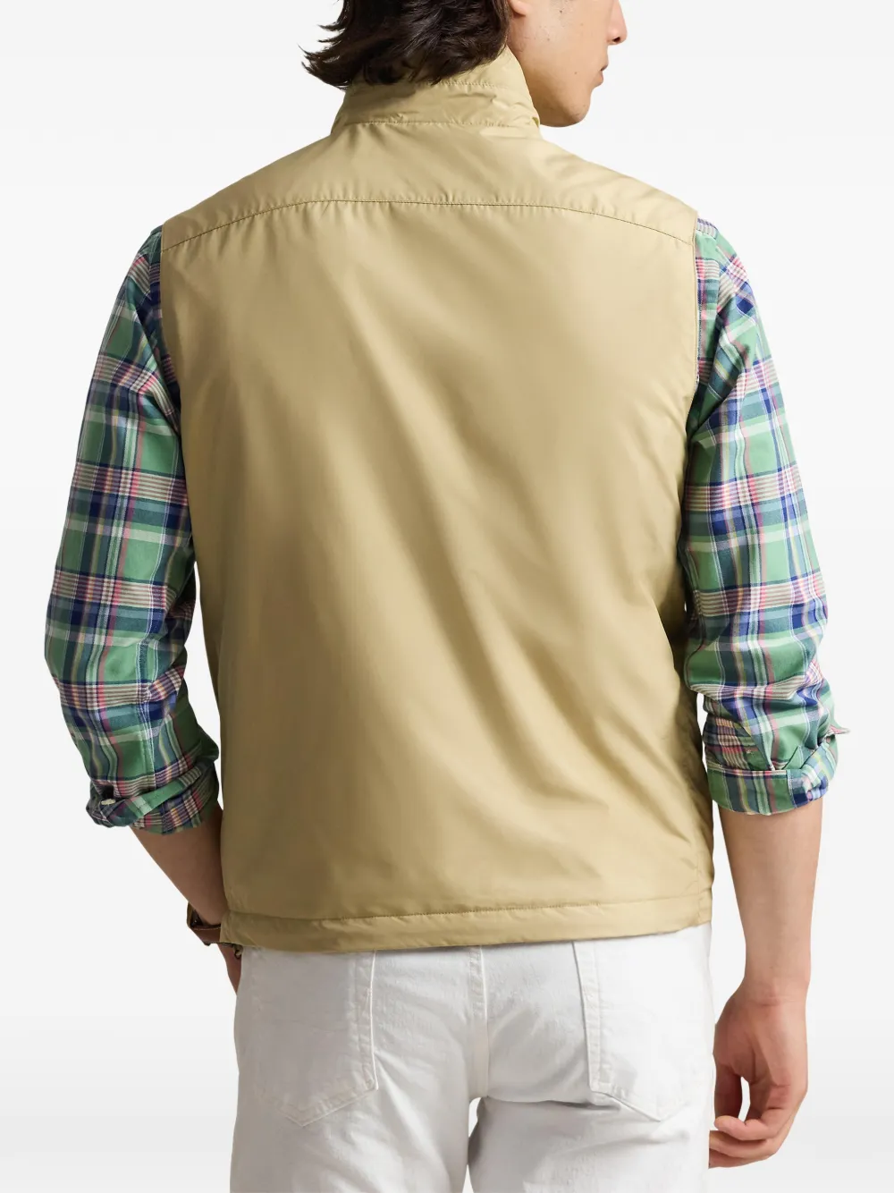 Polo Ralph Lauren Gilet met rits en gedrapeerde hals Beige