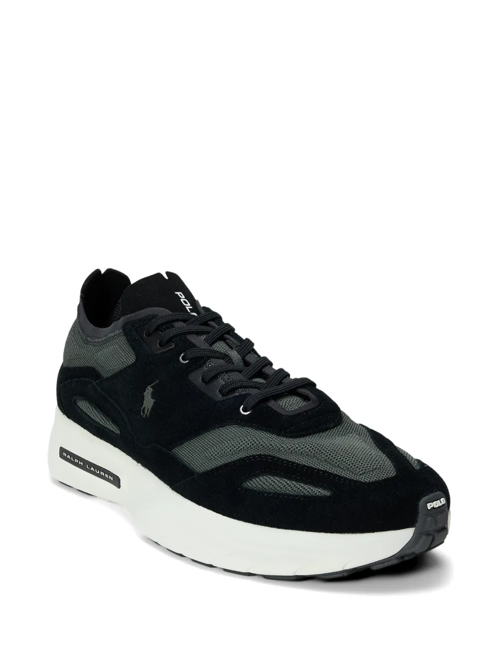 Polo Ralph Lauren Boerum sneakers met suède vlakken Zwart