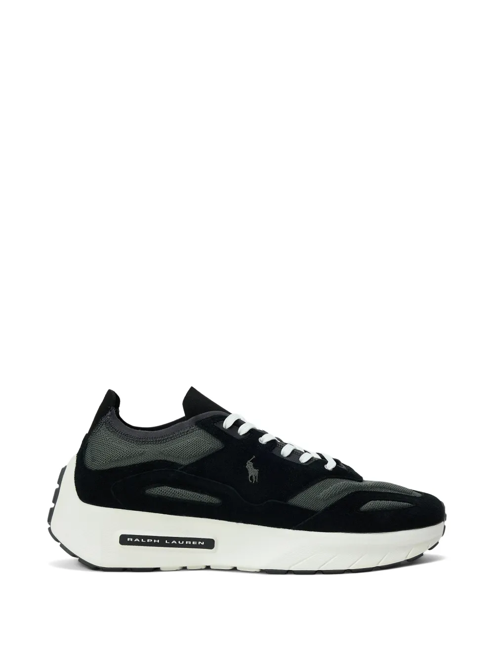 Polo Ralph Lauren Boerum Suede Panelled Sneakers In Black