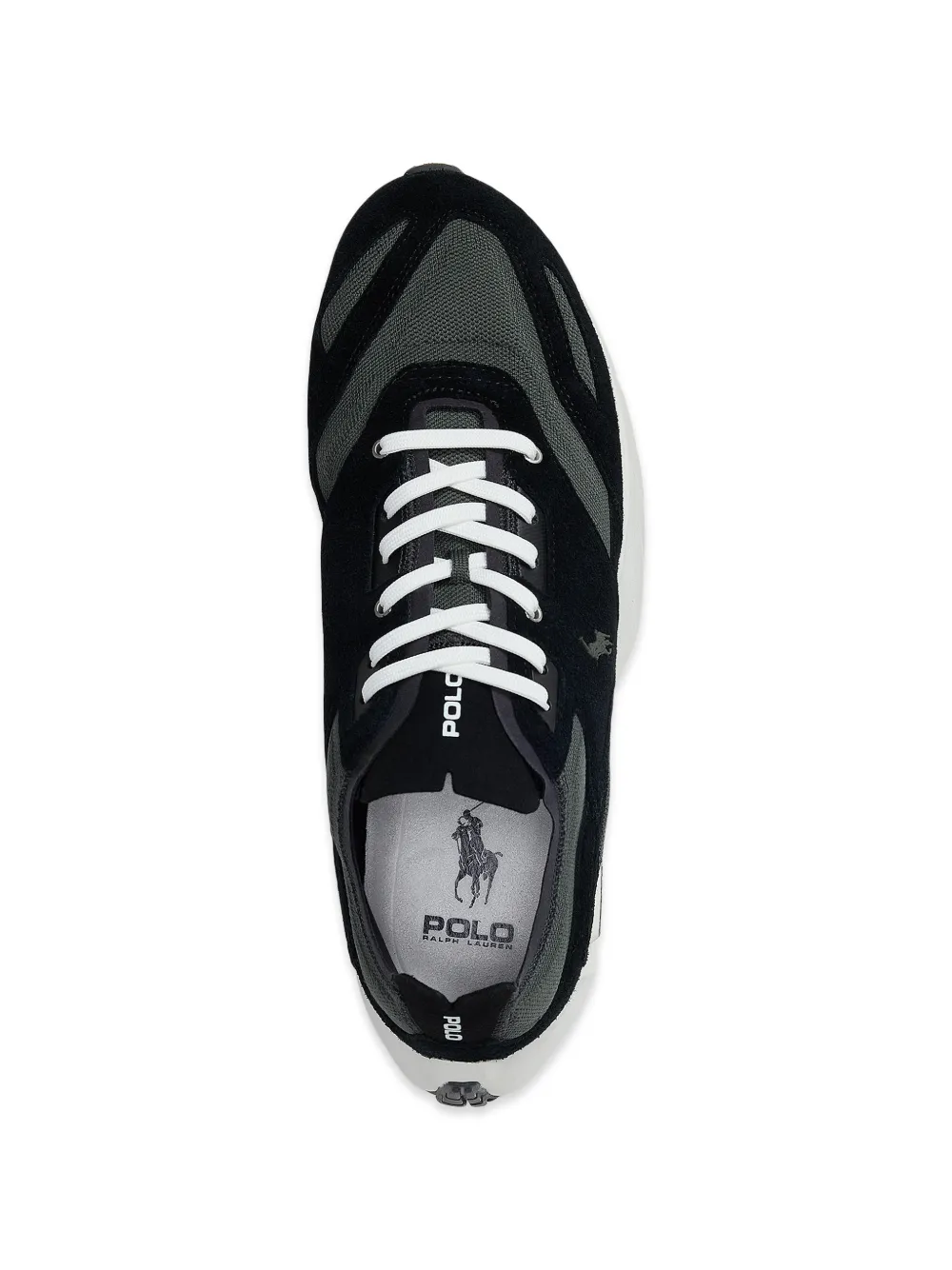 Polo Ralph Lauren Boerum sneakers met suède vlakken Zwart
