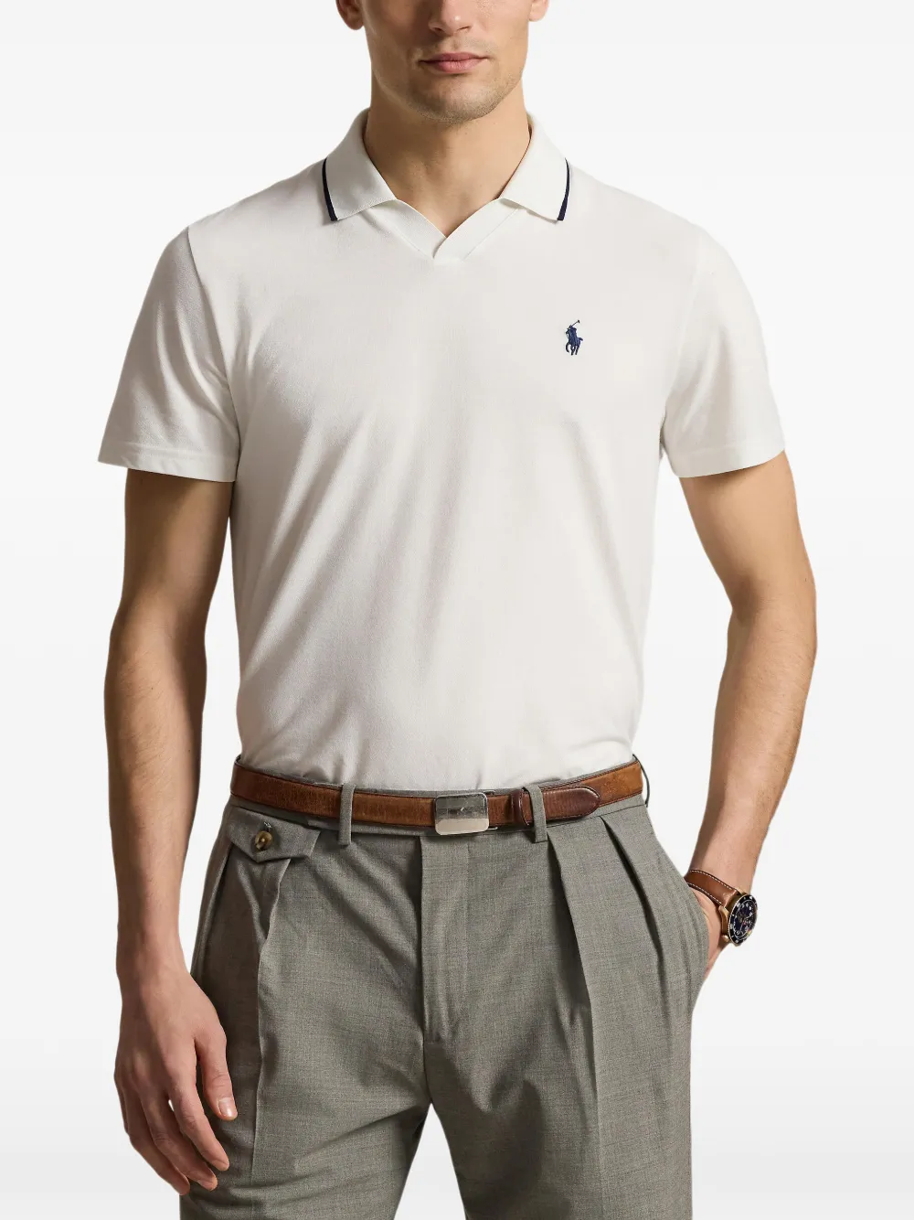 V-Neck Embroidered T-Shirt