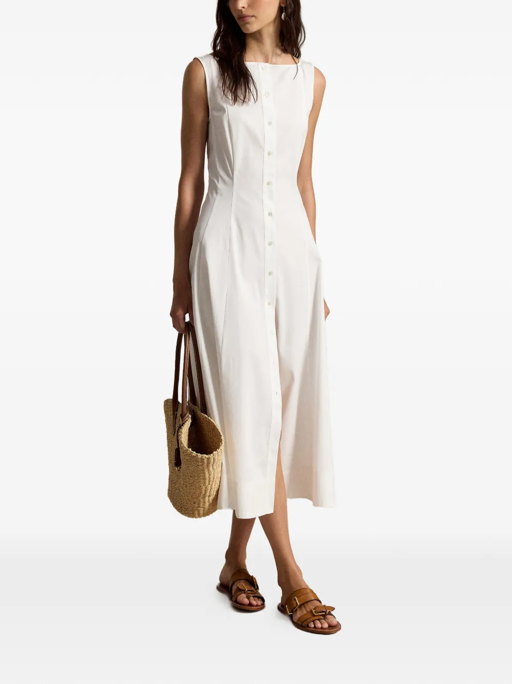 Polo Ralph Lauren Button-up midi-jurk Wit