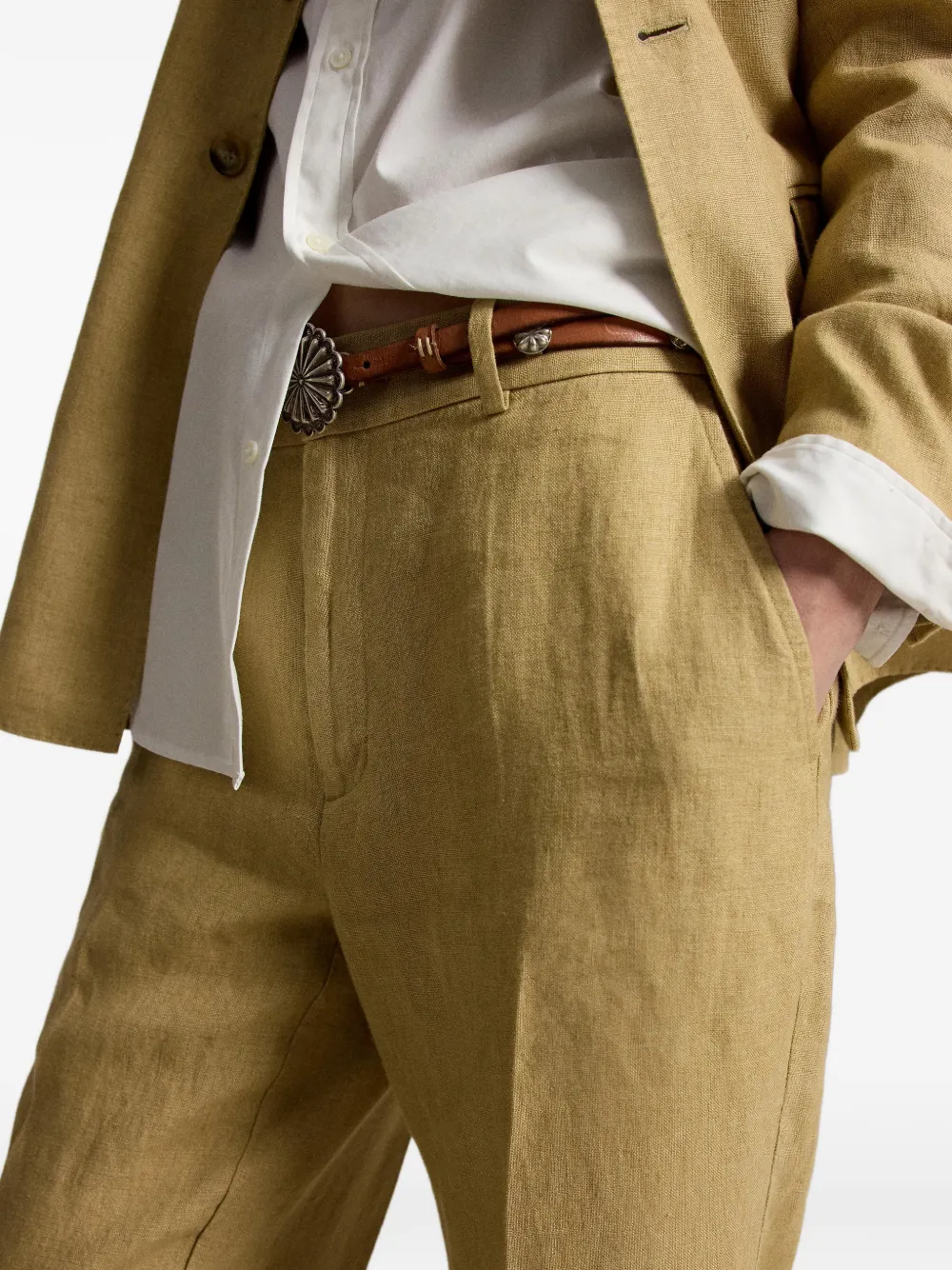 Polo Ralph Lauren Pantalon met geplooid detail Bruin