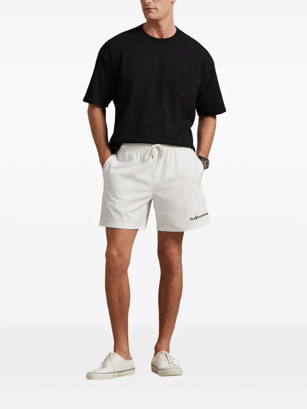 Polo Ralph Lauren Traveler Classic Swim Shorts In White