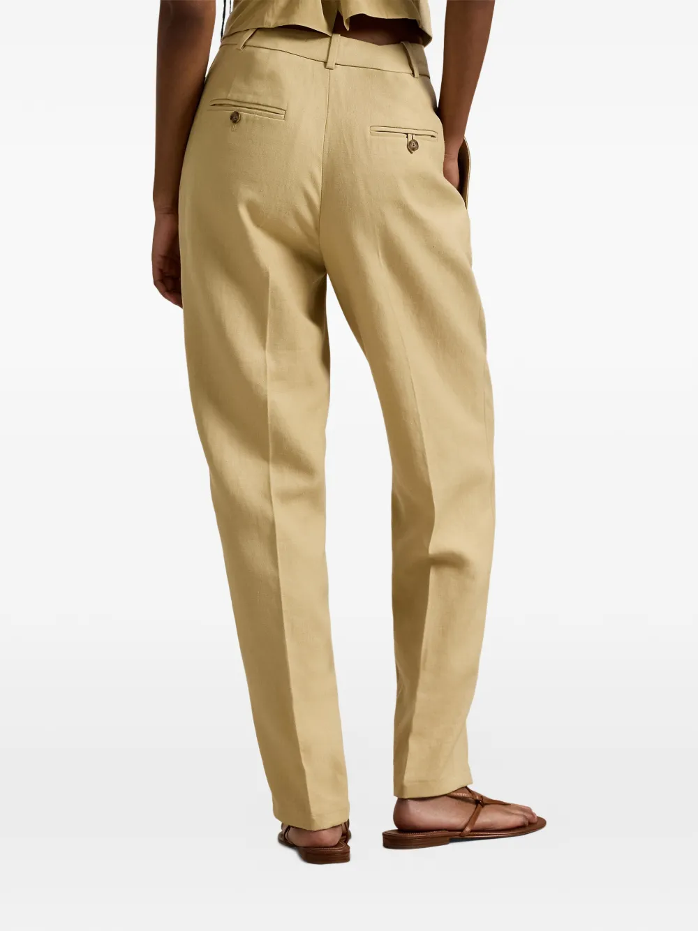 Polo Ralph Lauren Plooibroek met toelopende pijpen Beige
