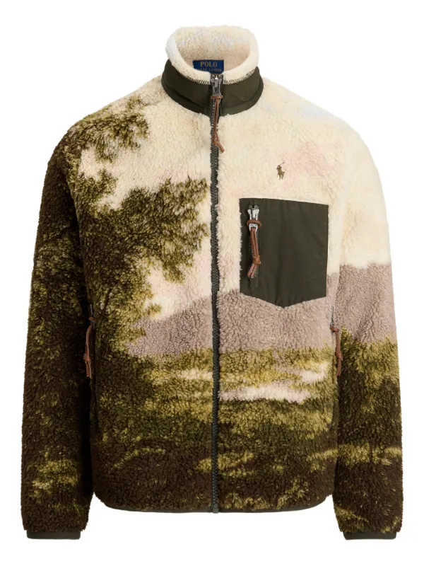 ジャケット・アウター Polo Ralph Lauren Fleece Bomber jacket Mens Polo Ralph Lauren Fleece Bomber Jacket Mojave Desert Medium