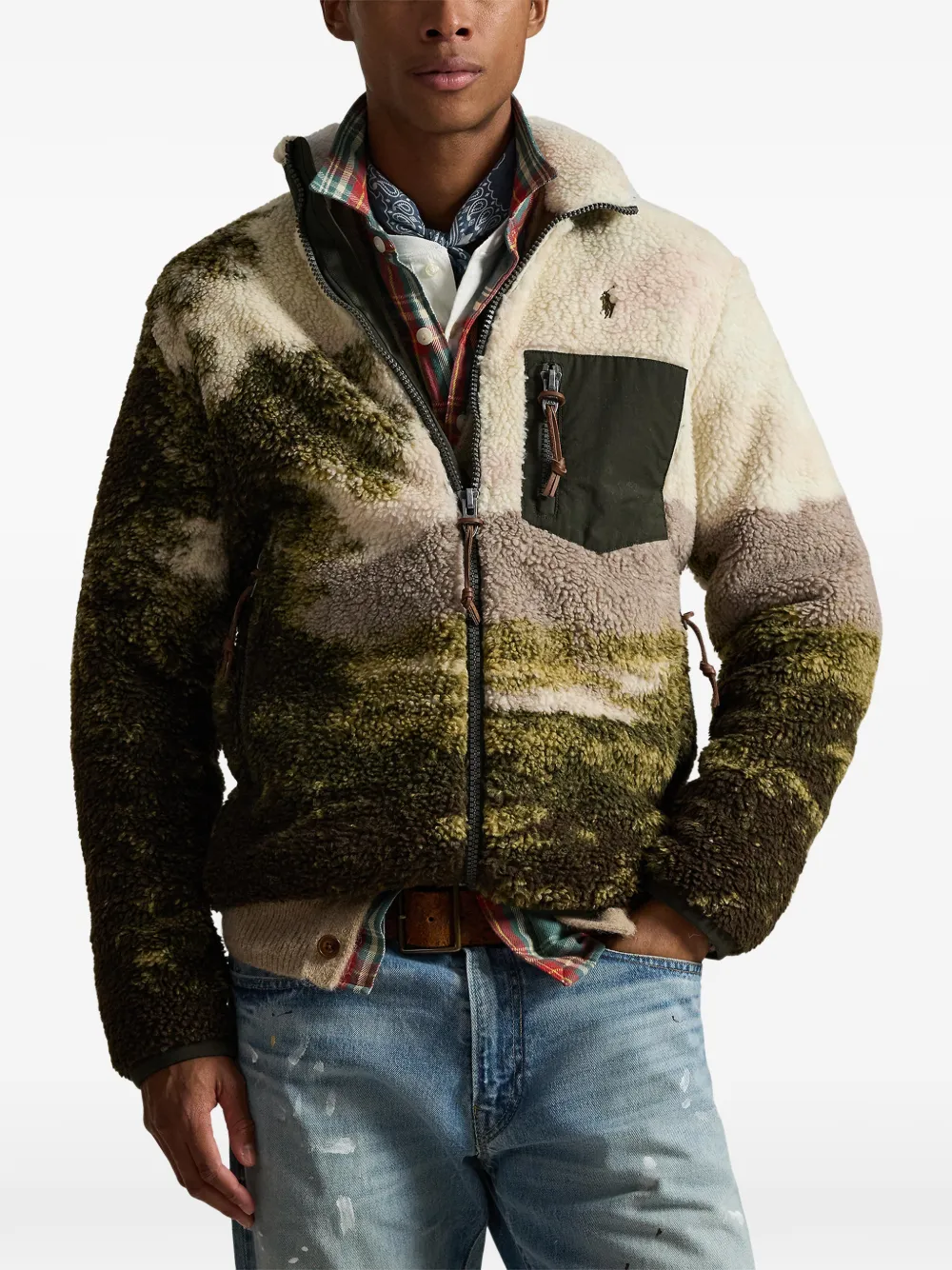 Polo Ralph Lauren Asher Durand Landscape Jkacket In Green