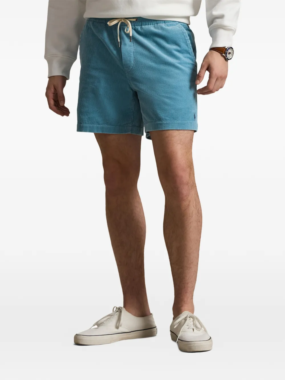 Polo Ralph Lauren Ribfluwelen shorts Blauw