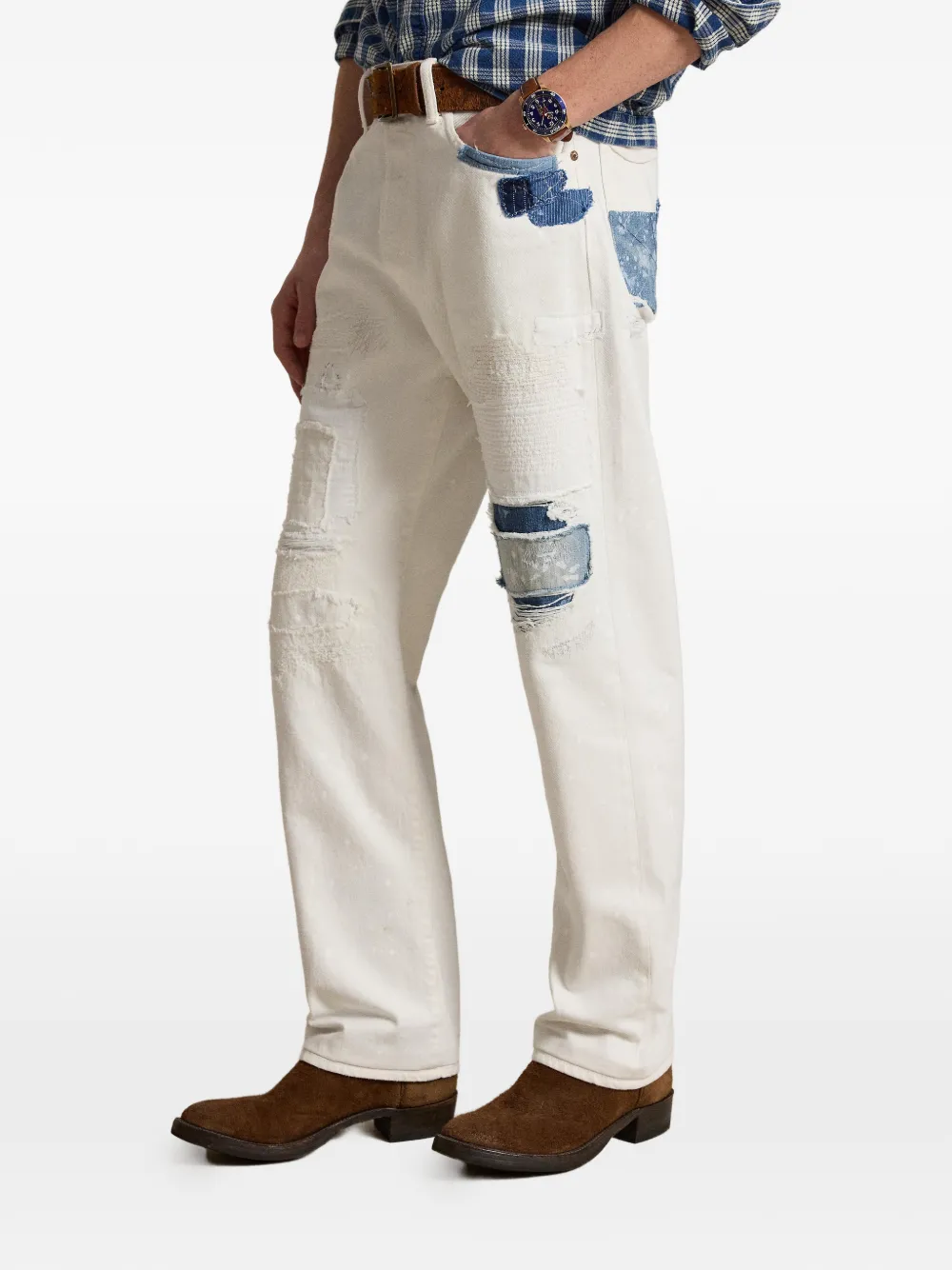 Polo Ralph Lauren Heritage パッチワーク ジーンズ | ホワイト
